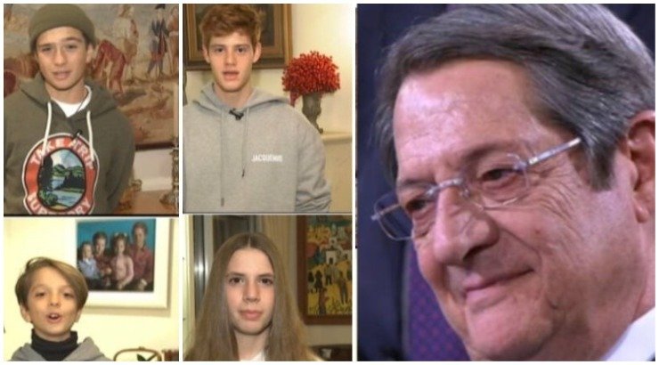 Nικος Αναστασιάδης: Η συγκίνηση του σε βίντεο έκπληξη που ετοίμασαν τα 4 εγγόνια του