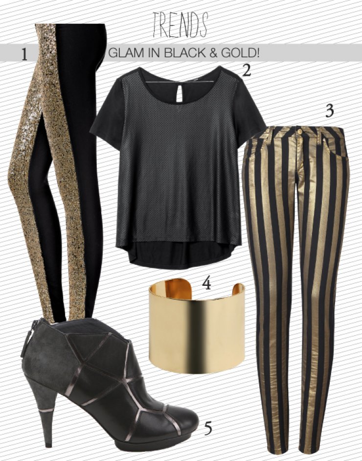 Glam in black & gold!