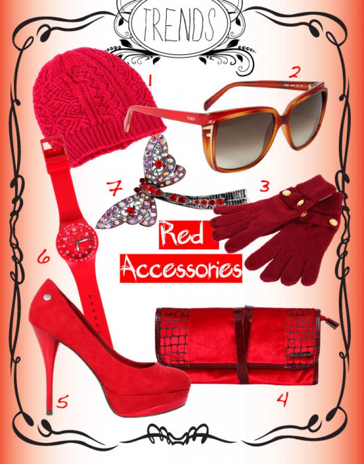Red accessories