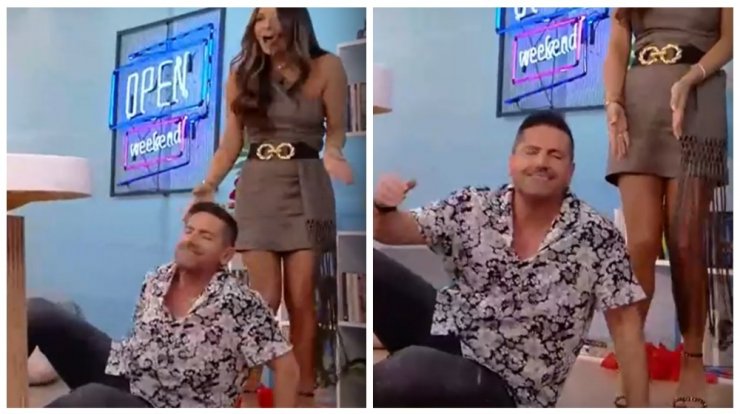 Επική τούμπα: Η Ελένη Τσολάκη έριξε τον συνεργάτη της από το σκαμπό [βίντεο]