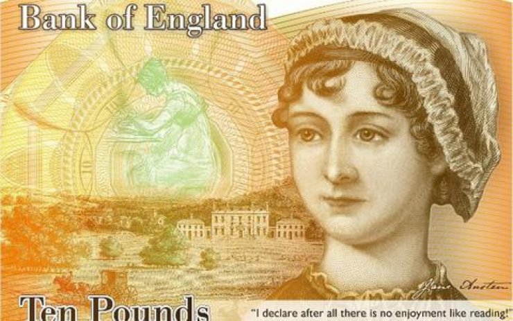 Η συγγραφέας Τζέιν Οστιν στο χαρτονόμισμα των 10 λιρών