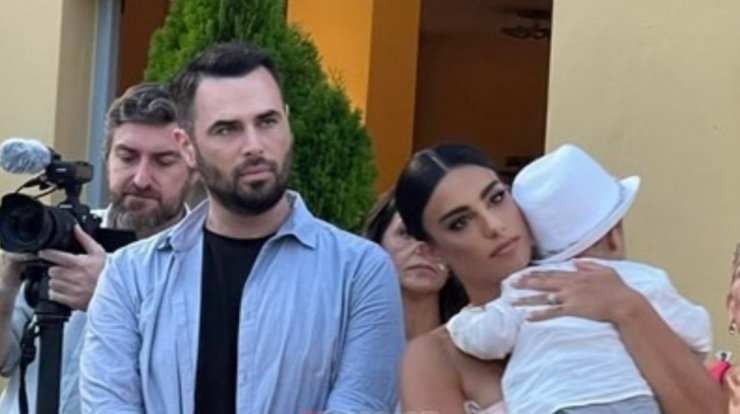 Γιώργος Παπαδόπουλος - Γαλάτεια Βασιλειάδη: Βάφτισαν τον γιο τους, Ιορδάνη [εικόνες]