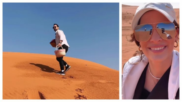 Σάκης Τανιμανίδης - Χριστίνα Μπόμπα: Πήγαν για picnic...στην έρημο [εικόνες & βίντεο]