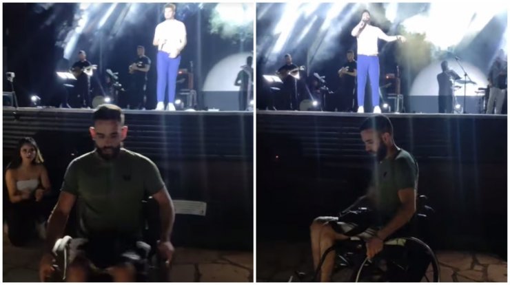 Νεαρός από τη Λεμεσό χορεύει ζεϊμπέκικο πάνω σε αναπηρικό αμαξίδιο σε συναυλία του Λούκα Γιώρκα [βίντεο]
