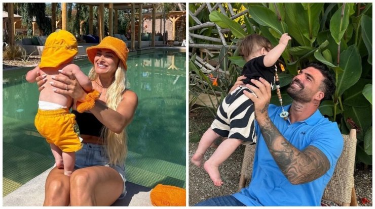 Τούνη - Αλεξάνδρου: Ο γιος τους πλατσουρίζει μπροστά από τη γιαγιά και την προγιαγιά του [εικόνα] 