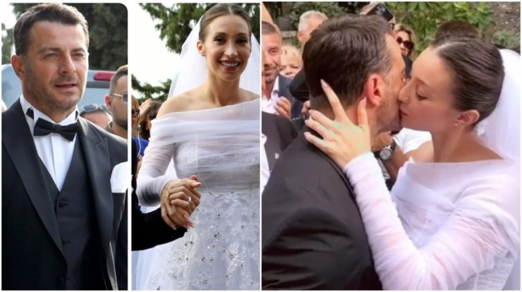 Αγγελόπουλος - Βαμβακούση: Ενώθηκαν με τα ιερά δεσμά του γάμου - Τα δάκρυα του ζευγαριού  [εικόνες & βίντεο]