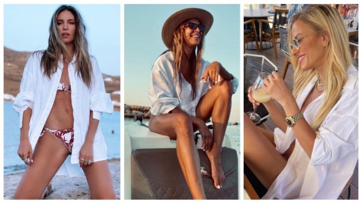 Λευκό πουκάμισο: Πώς να το φορέσεις με το μαγιό σου, σύμφωνα με 3 γυναίκες της μόδας