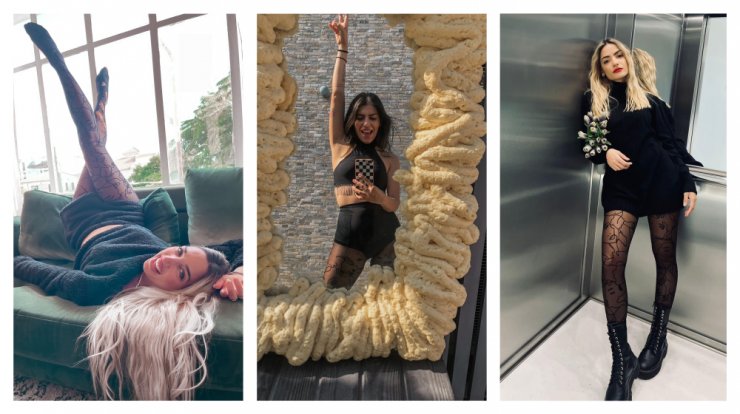 3 fashion girls που φόρεσαν το πιο fashionable καλσόν με το ίδιο μοτίβο