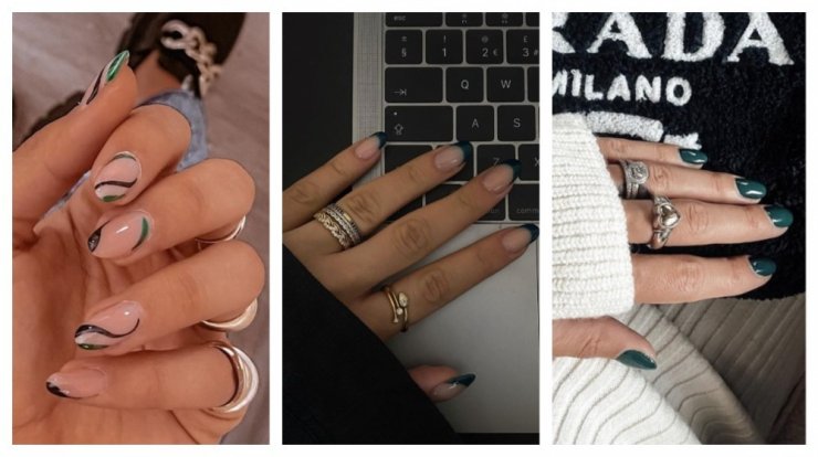 Nail inspo: 3 Κύπριες που υιοθέτησαν το σκούρο πράσινο μανικιούρ