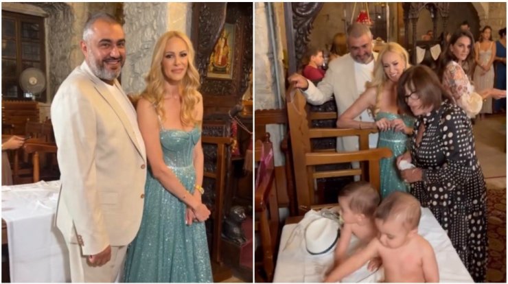 Στέλλα Δημητρίου – Δημήτρης Μιχαηλίδης: Βάφτισαν τους δίδυμους γιους τους [εικόνες]