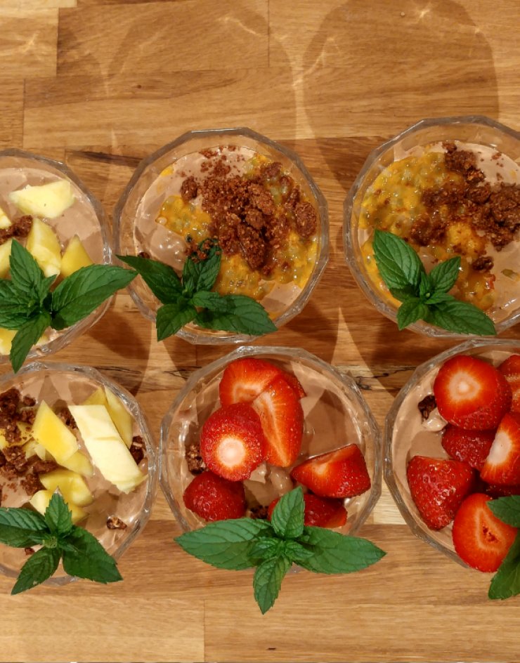 Κρέμα κακάο με crumble