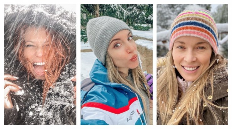 Η Αττική ντύθηκε στα λευκά και οι επώνυμες Ελληνίδες πόζαραν στα χιόνια! [εικόνες]