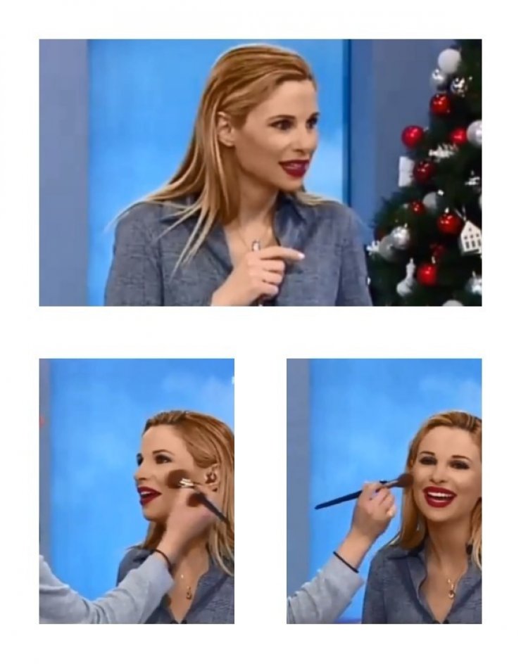 Ακομπλεξάριστη! Η Χριστιάνα Αριστοτέλους μακιγιαρίστηκε on air!