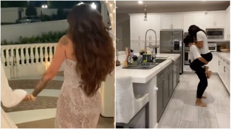 Εικόνες: Η πρώην σύζυγος Κύπριου επιχειρηματία σε καυτά φιλιά με τη σύντροφο της στη Σαντορίνη