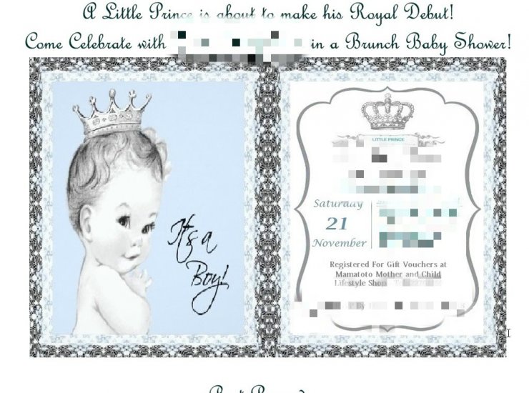 Η υπέροχη πρόσκληση για το baby shower επώνυμης Κύπριας