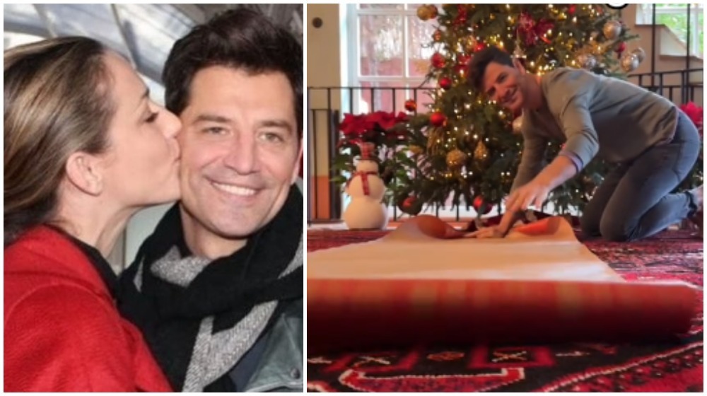 Ο Σάκης Ρουβάς τυλίγεται ως χριστουγεννιάτικο δώρο για την Κάτια του κάτω από το δέντρο [βίντεο]