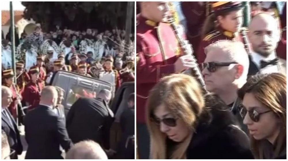 Κηδεία Καρρά: Έφθασε η σορός του - Υποβασταζόμενη η σύζυγός του - Δείτε live [βίντεο]