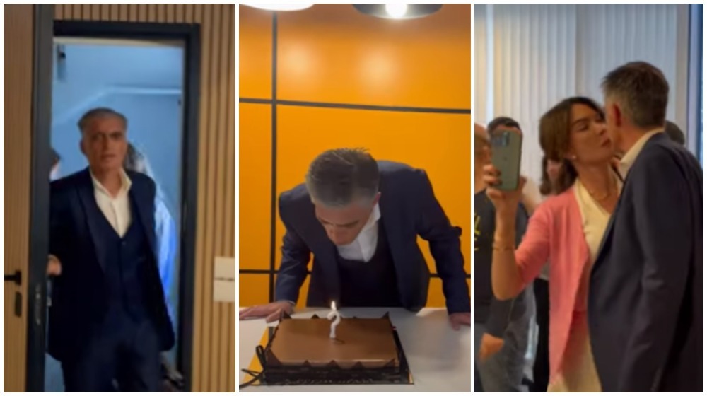 Γενέθλια για τον Νίκο Ευαγγελάτο: Η έκπληξη από την Τατιάνα Στεφανίδου και το γλυκό τους φιλί [βίντεο]