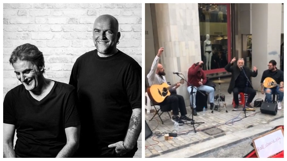 Πλιάτσικας - Στόκας: Τραγουδούν στην Ερμού με πλανόδιους μουσικούς [βίντεο]